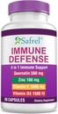 תמיכה חזקה Immune, Quercetin 500 מ"ג, Zinc Picolinate 100 מ"ג, VitamatiC 1000 מ"ג, ויטמין D3 1000 IU, 60 קפסולות, 1 חודשים אספקה | תוצרת בארה"ב | טבעונית
