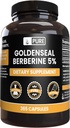 P inGREDIENTS Goldenseal Berberine No Magnesium Or Rice Fillers, Always Pure, Lab מאומת (365 ספירה)
