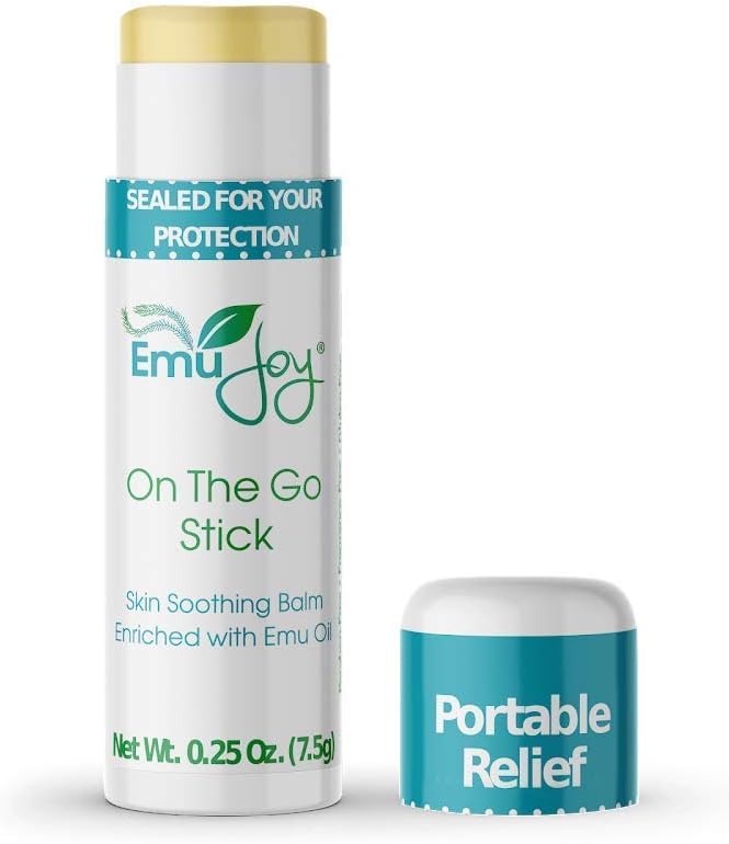 Emu Joy On The Go Anti Itch Cream Stick - Burn Cream, Bug Bite Itch Relief First Stick for Tears, Stings, Burns, מ Mosquito, Beds, Bee Sting Relief (1pk)