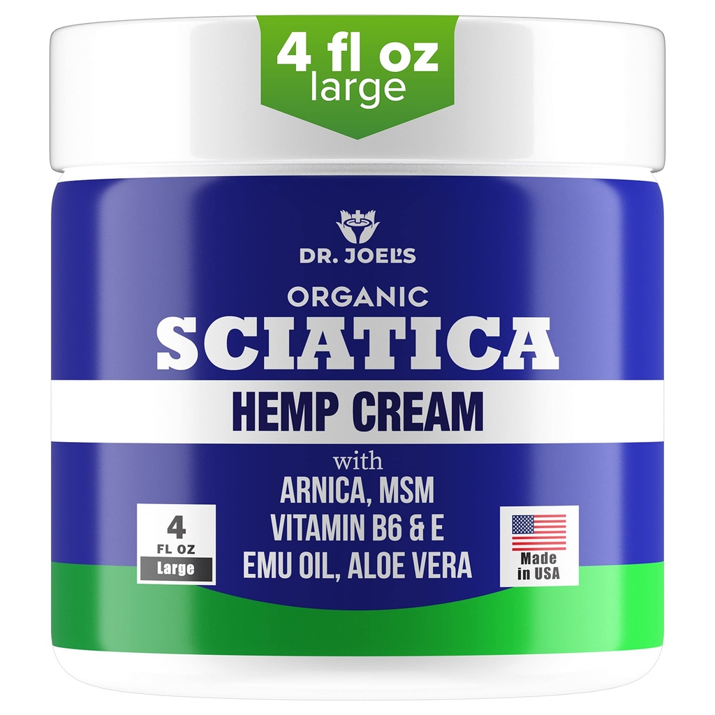 קרם Sciatica Cream - Premium Sciatica Cream - Fast Absorption & מקסימום הקלה - 4 oz גדול ערך Pack - Made in the USA