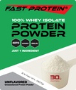 אבקת חלבון Whey Isolate אבקת Unflavored - אבקת חלבון 30g - כשר, Halal, Keto, תווית נקייה, חלבון מהיר - 2LB 30 משרתים