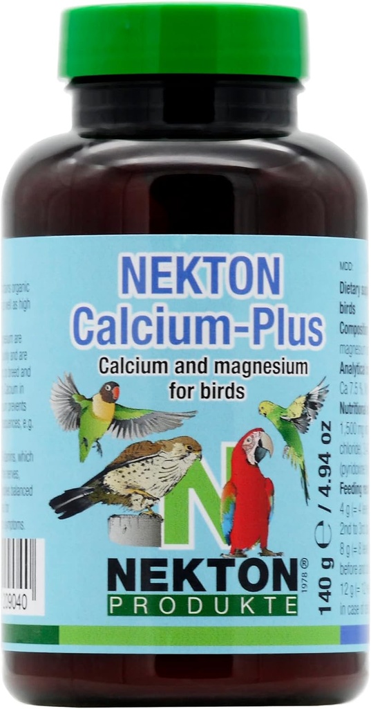Nekton Calcium Plus - Calcium with Magnesium & ויטמינים, לבן, 140g/5 oz