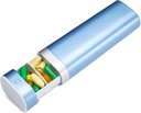 Betife Travel Pill ארגן שבועי 7 יום, קומפקטית כל יום גלולת גלולות, מקרה רפואה ניידת, גלולת גלולה חמודה עבור תוספי ויטמינים, צייר-Shaped Pills מארגנת (כחול)