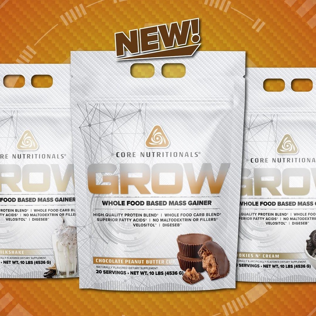 דיאטות הליבה לגדל מרוויחה מסיבית | Whole Food Carb בלגן + חלבונים | Maltodextrin חינם | 880 קלוריות, 50g חלבון | 10 פאונד (Choate Peanut Butter Cup)