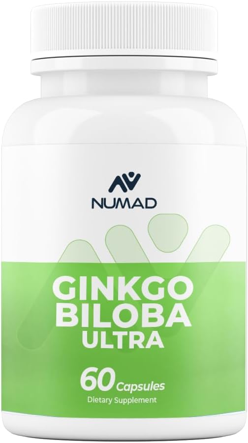 NUMAD גינזנג (600 מ"ג) + גינקו בילובה (120 מ"ג) 60 קפסולות תוספת כוח nootropics המוח תוספת תמיכה עבור Memory & Focus