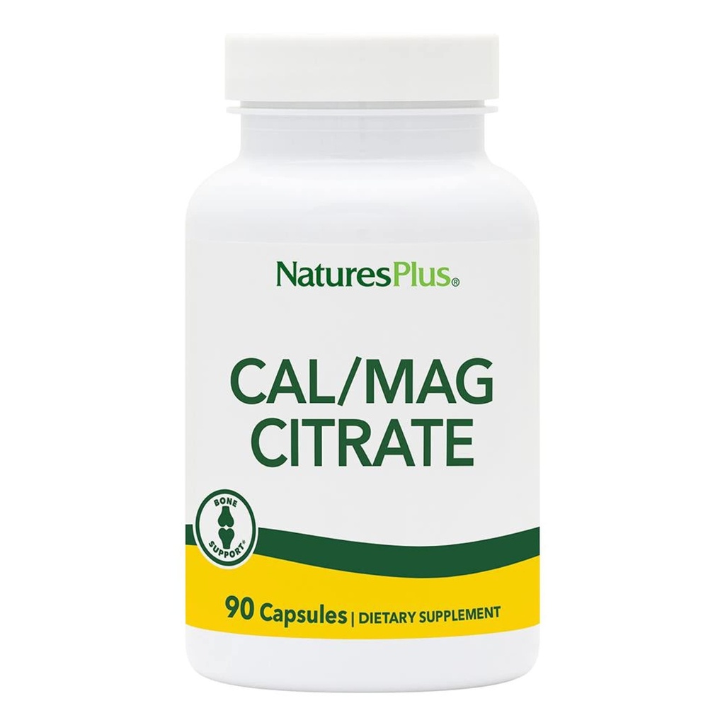 NaturesPlus Cal / Magic Citrate - 90 קפסולות צמחוניות - 500 מ"ג Calcium, 250 מ"ג מגנזיום - 30 משרתים