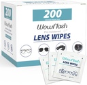 200 Count Lens Wipes for Eyeglass, Eyeglass Lens ניקוי Wipes Pre-moistated באופן אינדיבידואלי Wrapped Sracth-Free Streak-Free משקפיים ניקוי Wipes for Sunglass, מצלמות Lens, Goggles