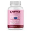 BESTVITE Glucosamine Chondroitin MSM 500/400/100 per Capsule (240 Capsules) with Patented OptiMSM - Maximum Strength Formula for Joint Support - No Stearates - Gluten Free - Non GMO