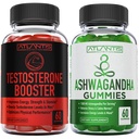 Atlantis Nutrition טסטוסטרון Booster 2Pack (120 חניכיים) + Ashwagandha 60 מסטיק