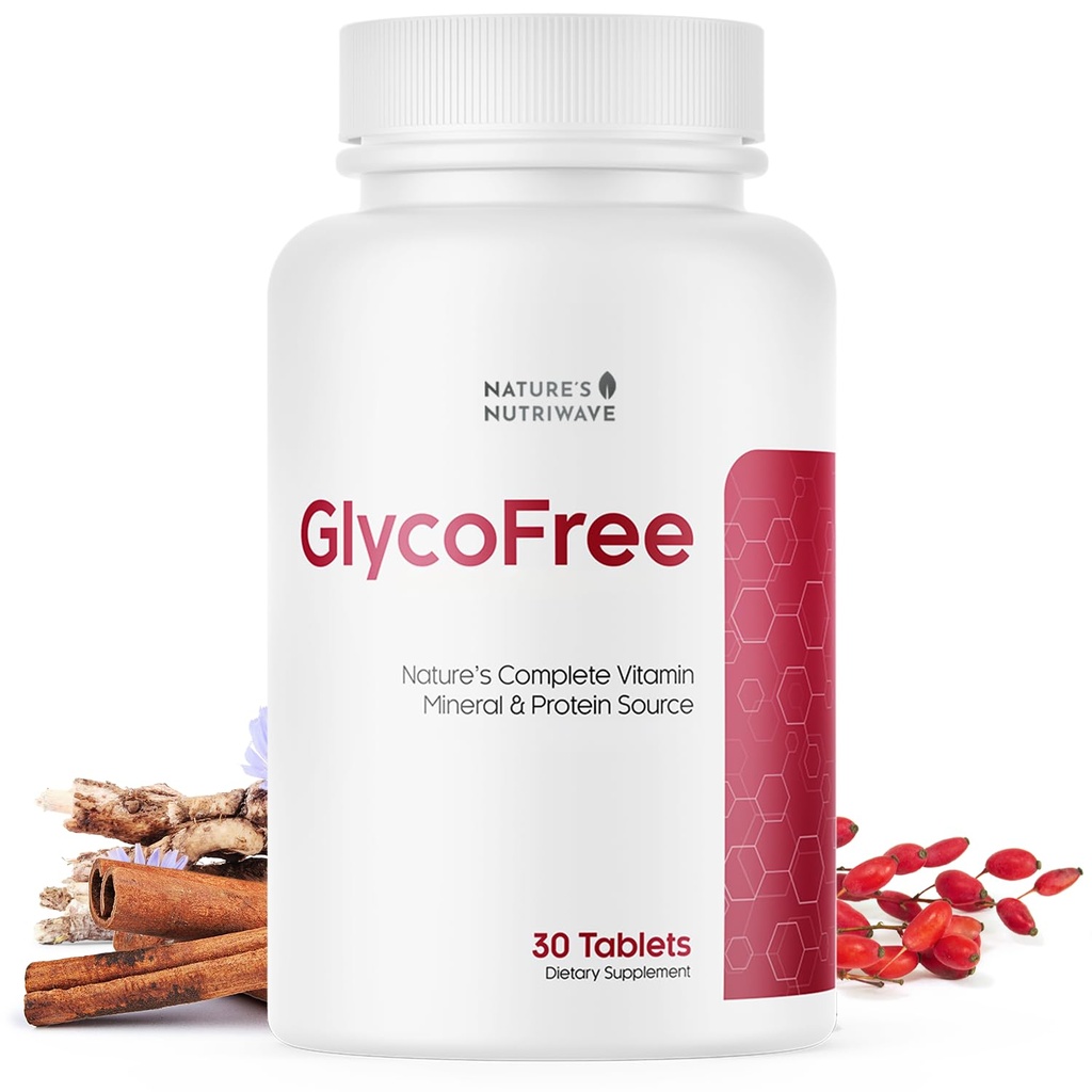 תוסף GLYCOFREE, תערובת מבוססת צמחים טבעיים עם ברברין, Bitter Melon, Cinnamon, Inulin | Non-GMO, Made in USA - 30 Tablets, 1 חודש אספקה