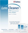 Safetec Lens & Eyeglass ניקוי Wipes, Pre-Moistated Wipes (2 Pack of 100ct Boxes - 200 קלות ניקוי)