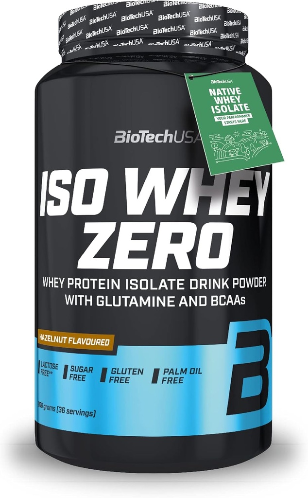 IsoWhey Zero LACTOSE Hazel אגוזי 908G על ידי BiotechUSA