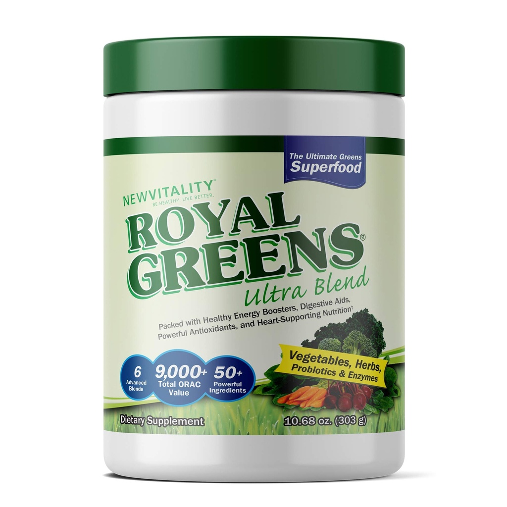 אבקה ירוקה חדשה של Vitality Royal Greens Superfood