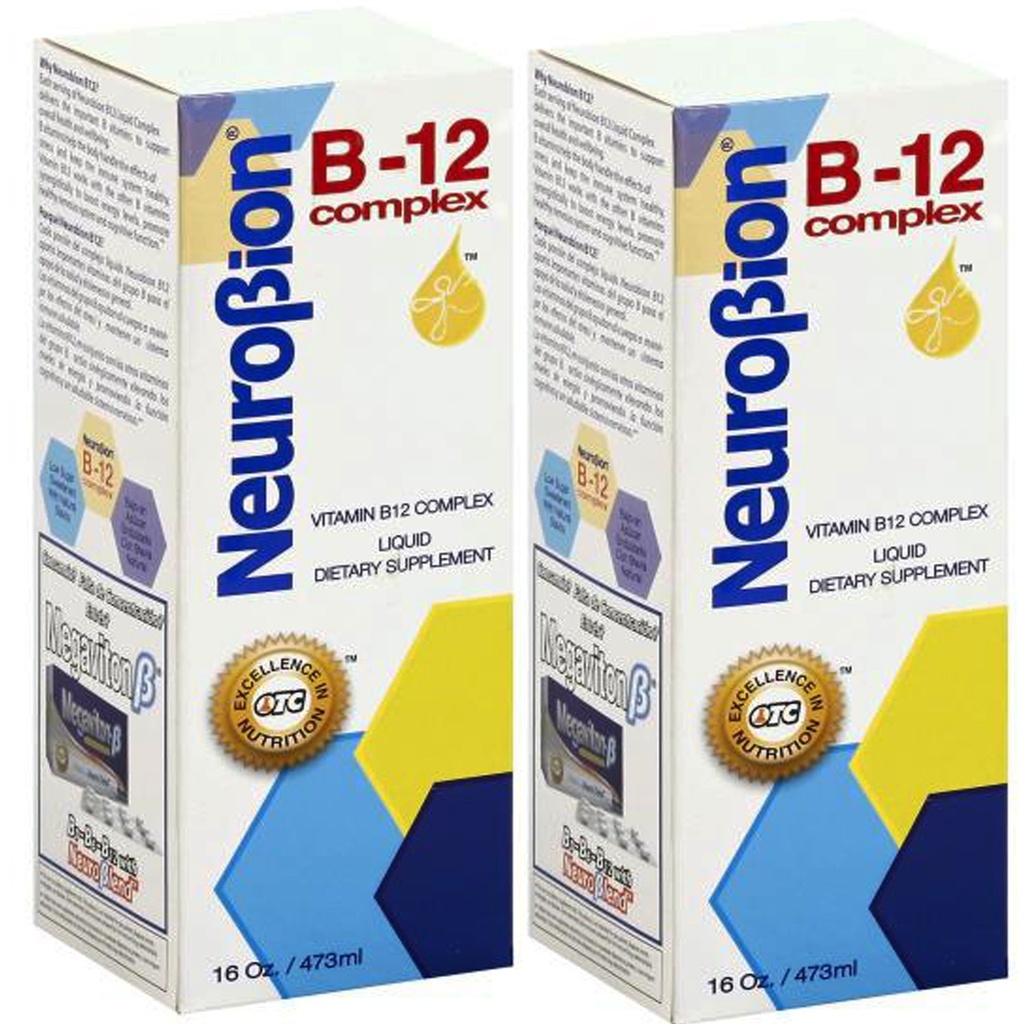 הורמון ויטמין B12 מורכב 16 Oz נוזל Citrus Flavor 2 Pack