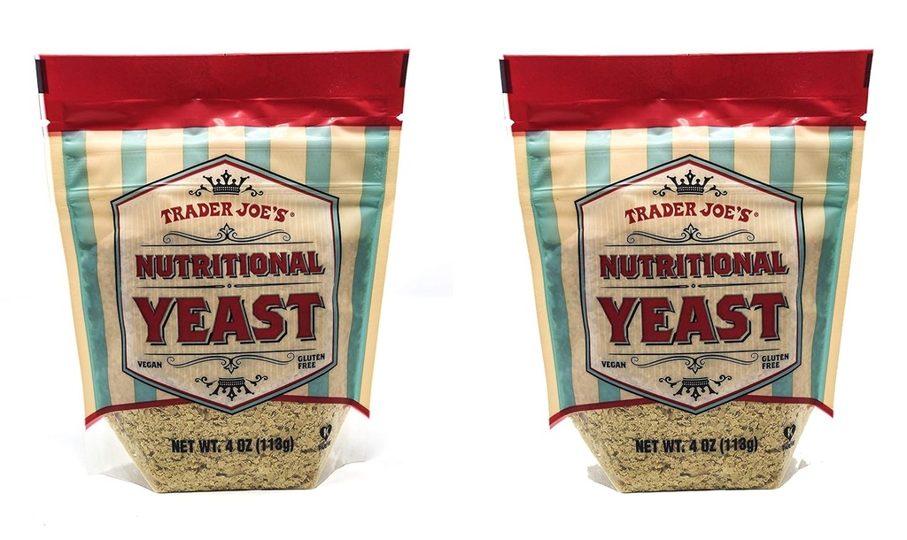 Trader Joe's Nutritional Yeast - טבעוני, ללא גלוטן, 4 אוונס - PACK OF 2