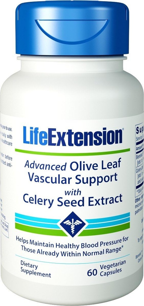 Advanced Olive Leaf &cular Support with Celery Seed לחלץ 60 קפסולות צמחוניות