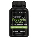 ויטמין Vital Probiotic Complex for Men & Women - 70 מיליארד CFU - Made with Prebiotic - Digestive, Gut Health, & Immune Support - Powerful Band of 10 Strains - 30 קפסולות