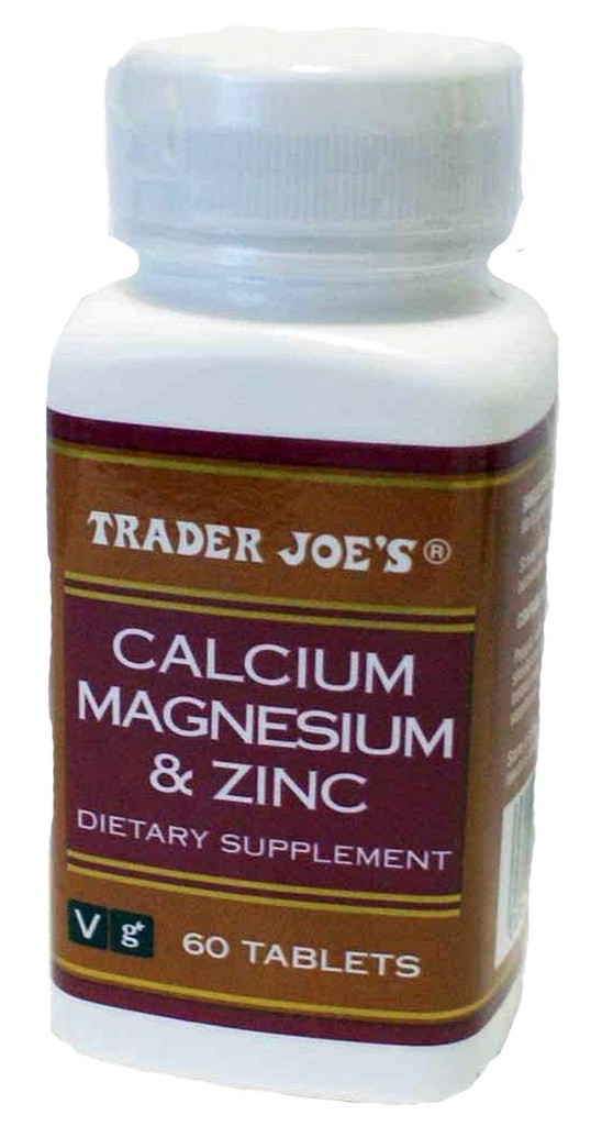 Trader Joe's Calcium Magnesium & Zinc, 60 טבליות