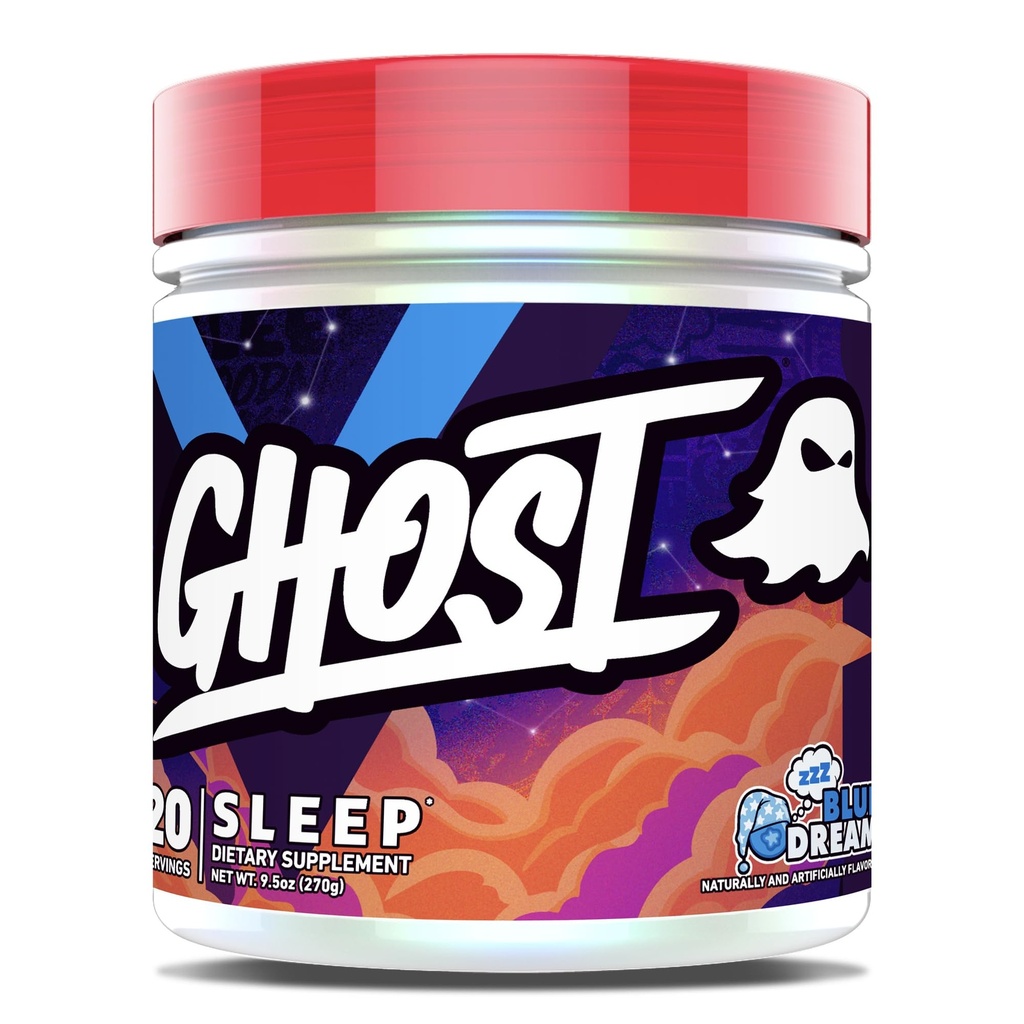 תוסף Ghost Sleep Dietary, Blue Dream - Recovery & Rest with Premium Ingredients כולל Melatonin, Colostrum & Ashwagandha - תומך איכות השינה - Gluten-Free & Sugar-Free