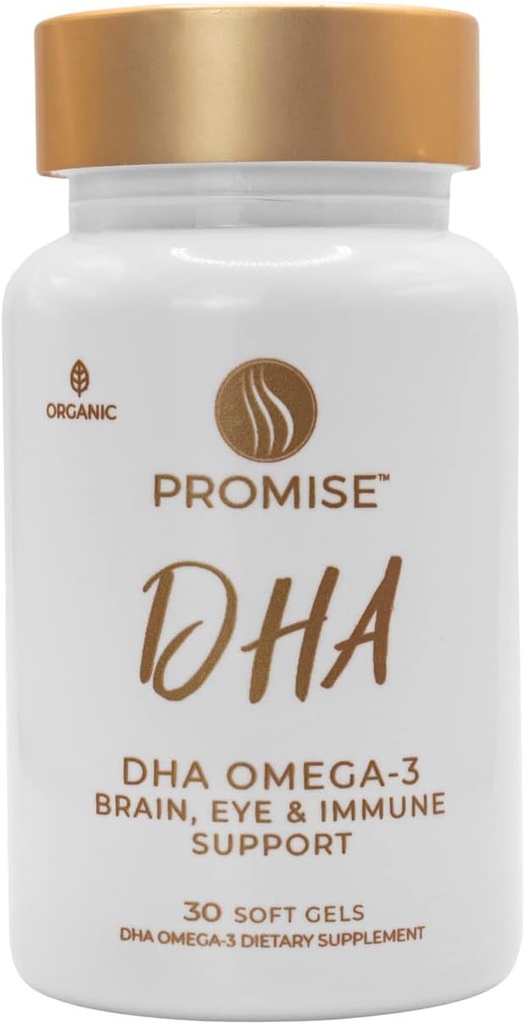 Promise Prenatal DHA - פרמצב אומגה 3 DHA (3 חודשים אספקה) פעם-Daily Strawberry  Softored Softgel עם 290 מ"ג של DHA. All Natural Prenatal DHA עבור המוח של התינוק והתפתחות העין