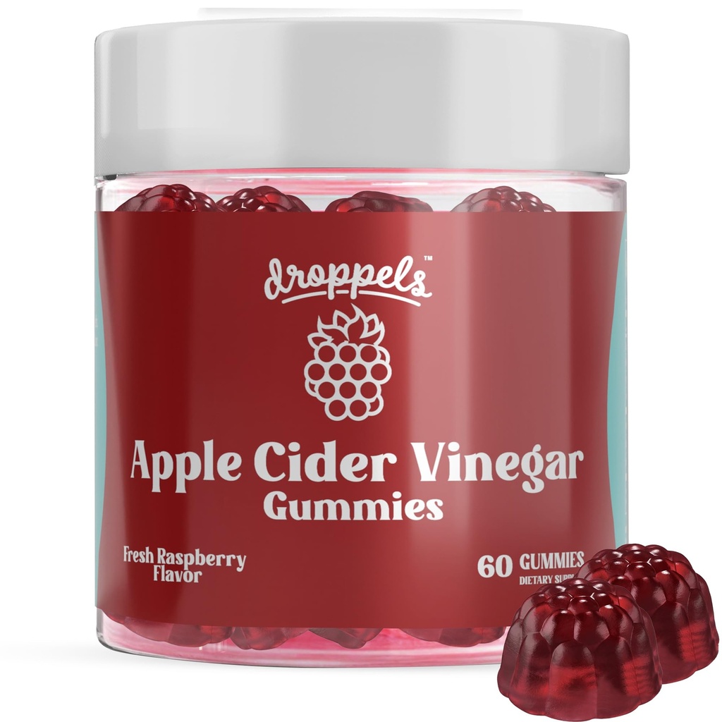 טיפות Apple Cider Vinegarmies 1000 מ"ג עם Beet Root & Pomegranate | Non-GMO, טבעונית-ידידותית, Gluten Free | Supports Digestion, Metabolism, Energy & Immune Health