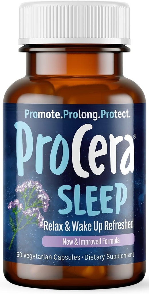 Procera Sleep - Wake Feelingמרעננים - Helps Regulate Circadian Cycles - 7 Clinically Proven Natural Ingredients - Non Habit-Forming - No Side Effects - Theanine - מלטונין - לימון בלם - 60 הרוזן
