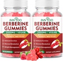 2 Pack Berberine Gummies, 2000 מ"ג High Potency Berberine HCI תוסף, Plus Ceylon Cinnamon, Milk Thistle for Women & Men, Immune System & Metabolism Support - 120 חניכיים