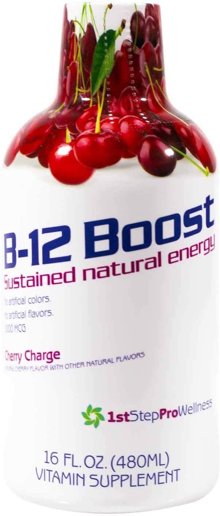 כושר ביצועים גבוה INC. 1st Step נוזל B-12, Cherry Charge, 16-fluid ounces