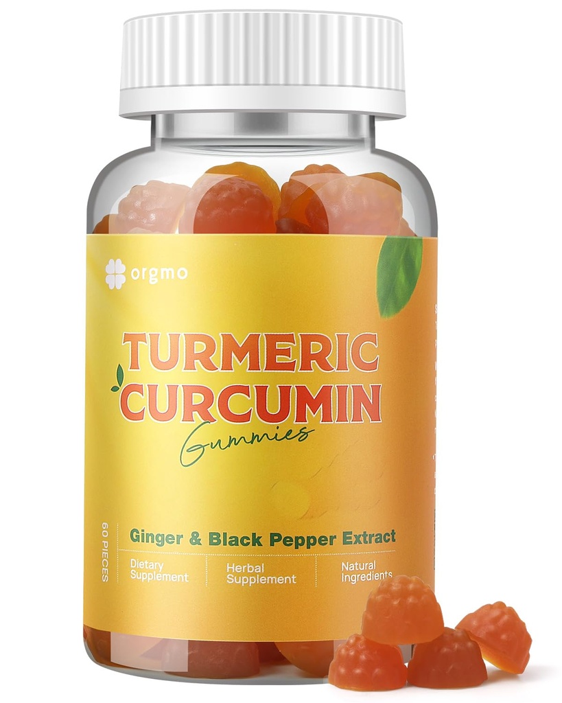 חניכיים Turmeric עם Black Pepper עבור Inflammation, Turmeric וג'ינג'ר תוספת לתמיכה משותפת Immune, סוכר חינם Curcumin ג'ינג'ר מסטיקים למבוגרים טבעוניים שאינם GMO