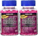 קירקלנד חותם Allergy Medicine Diphenhydramine HCI 25 מ"ג - 600 Minitabs - 2 Pack
