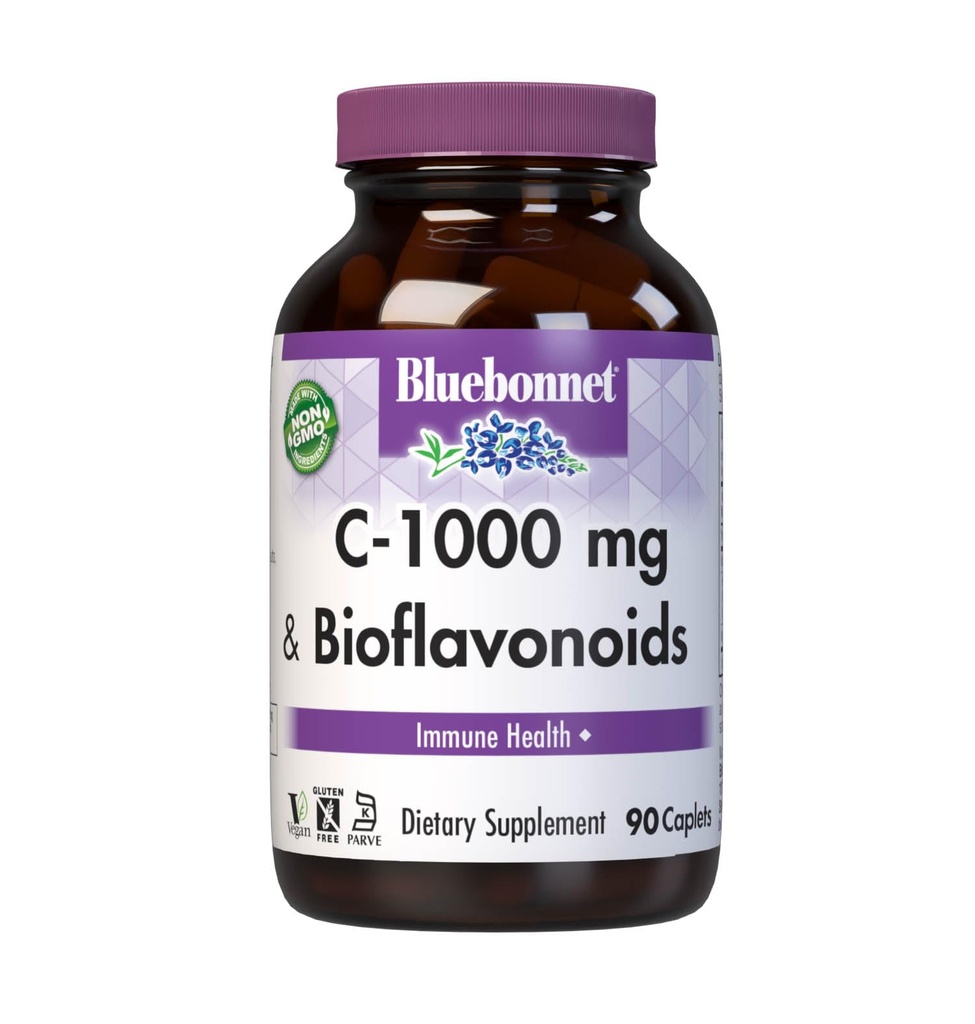 BlueBonnet ויטמין C 1000 מ"ג פלוס Bioflavonoids Caplets, 90 Count