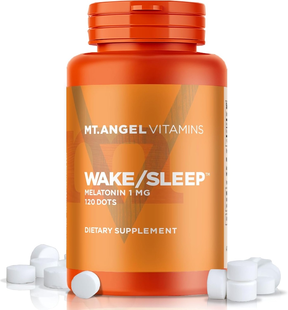 Mt. Angel ויטמינים - Wake / Sleep Dots, Melatonin 1 MG (120 Dots)