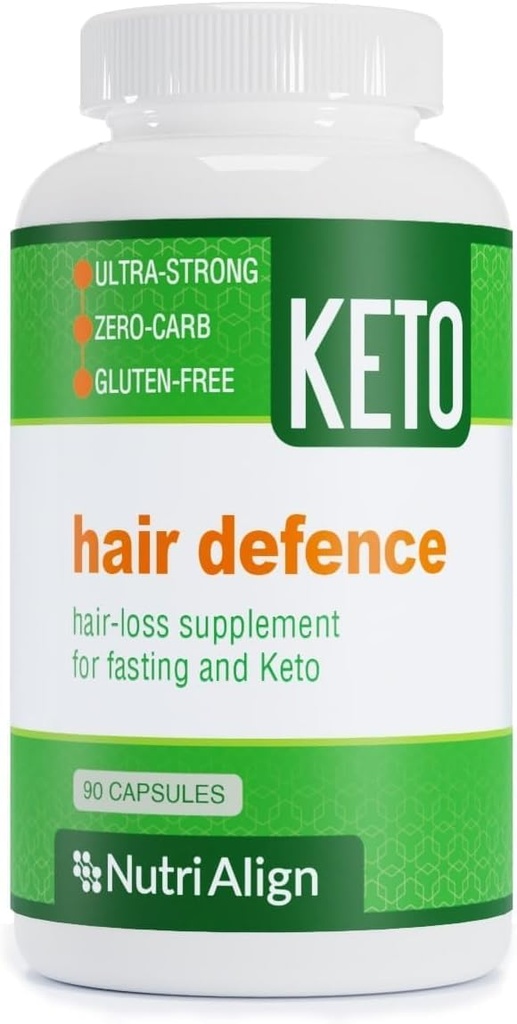 Creative-Align Hair Defense Biotin Complex for Keto and Fasting | 90 קפסולות | High Power Hair Growth Biotin - 2500mcg Biotin per כמוסות