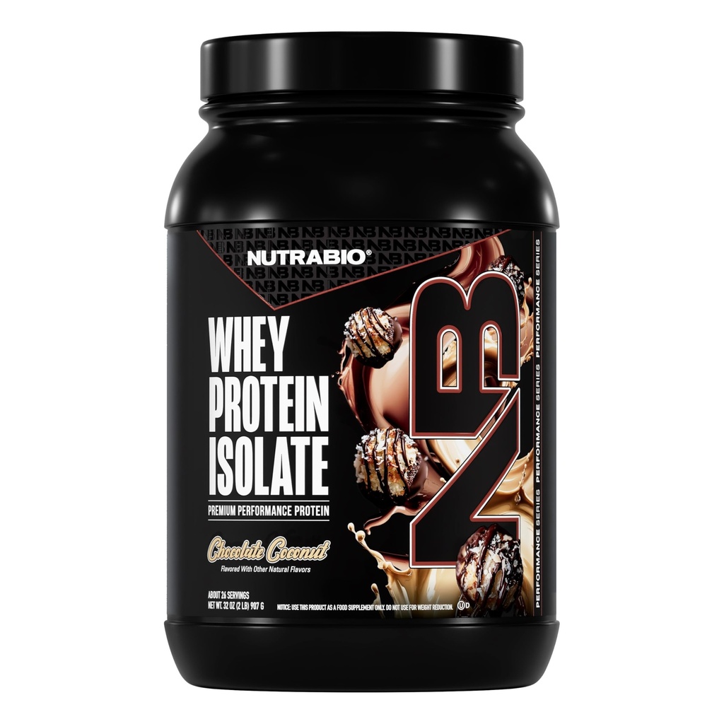NutraBio 100% חלבון Whey חלבון Isolate אבקת חלבון, 25g חלבון עם פרופיל מלא Amino Acid, non-GMO, Soy & Gluten Free, Low Calorie Whey חלבון אבקת, שוקולד Dipped Macaroon, 2 Lbs.