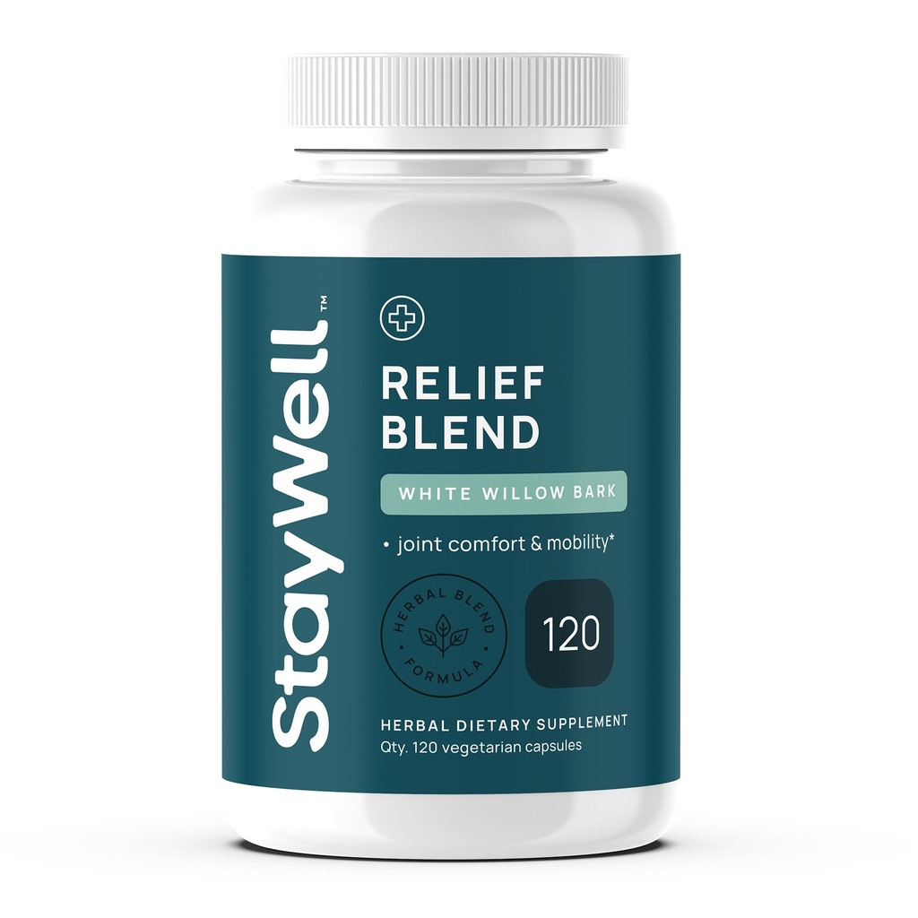 Pain Relief- White Willow Bark Extract, Devil's Claw, Turmeric, Boswellia, Bromelain ו-Ging Premium Extract - 120ct