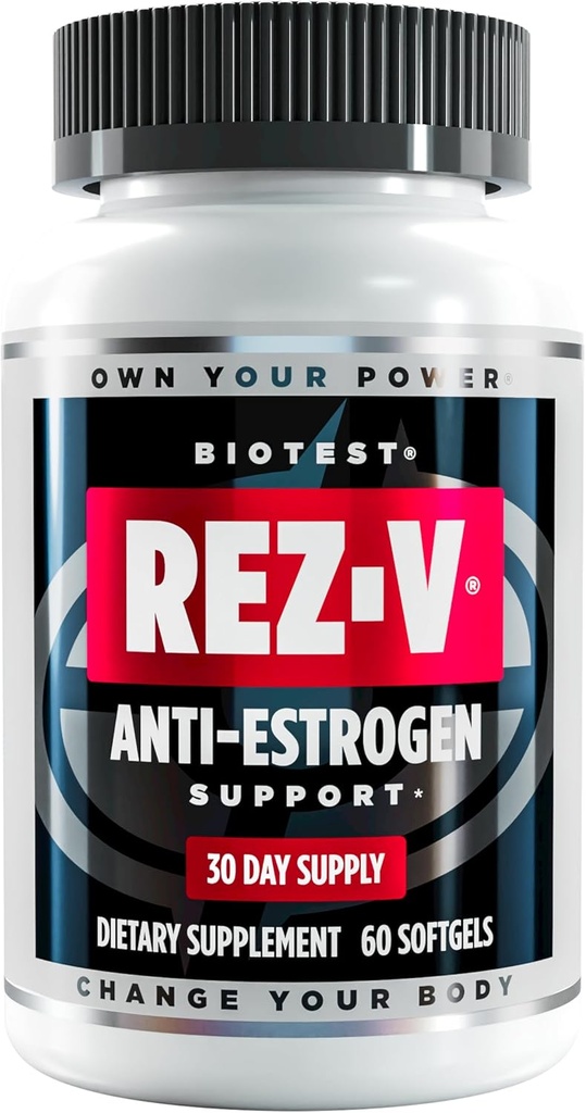 Biotest Rez-V - High-Absorption Resveratrol for Anti-Estrogen Support + cell Health - 60 Softgels