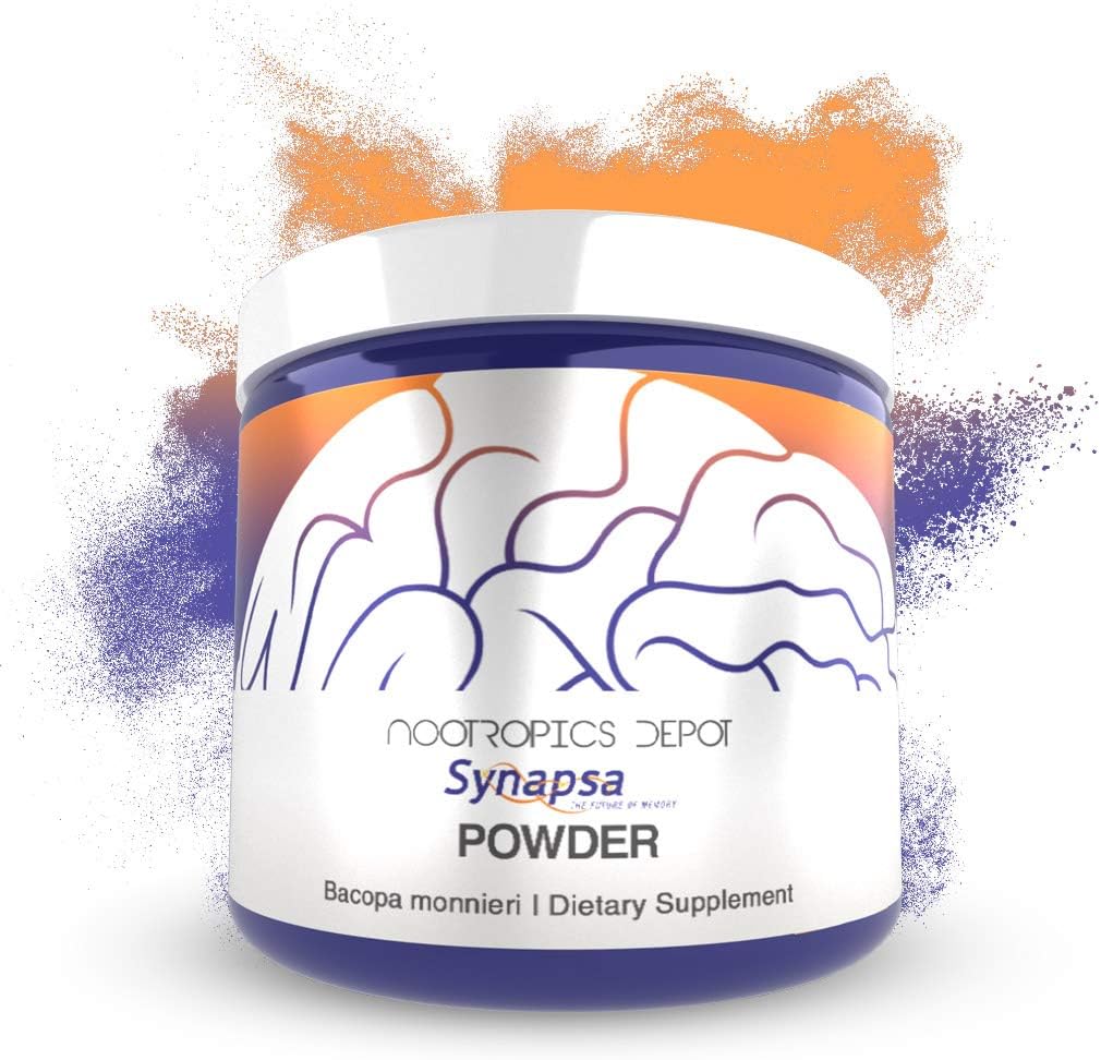 Nootropics Depot Synapsa Bacopa Monnie אבקה | 30 גרמים | Whole Plant Extract; Ayurveda תוסף | פרובאנס קליני כדי לשפר את הלמידה, זיכרון וביצועים נפשיים