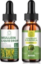 Mullein Drops for Lungs, Mullein Leaf לחלץ 1000MG עבור Lung ניקויse & Soursop Graviola נוזל טיפות 1800 מ"ג, Soursop Leavesפלט עבור התחדשות תאים