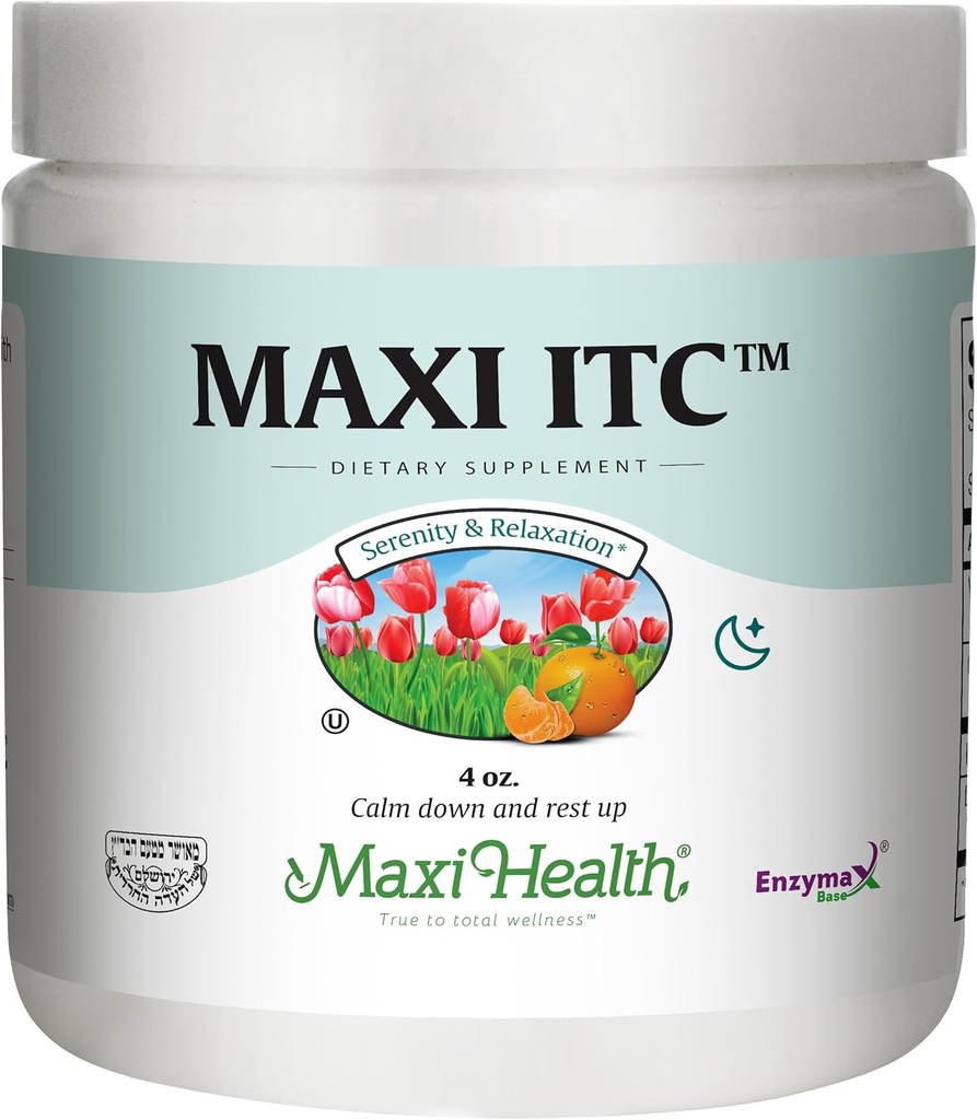 Maxi Health ITC - Inositol - עם טאורין ווויטמין C - Calming פורמולה - 4 אבקת Ounce
