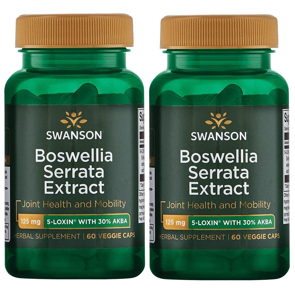 Swanson Boswellia Serrata לחלץ 125 מ"ג 60 Veg Caps (2 Pack)