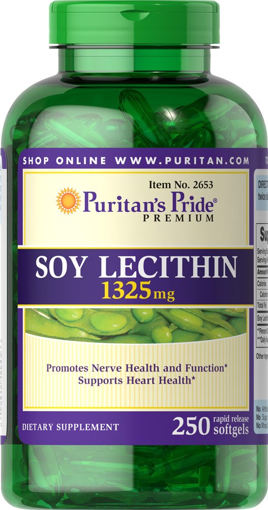 הגאווה של Puritan Soy Lecithin 1325 מ"ג, תמיכה בלב, 250 הרוזן, Naturulse Ad 410