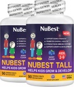 Nu Best Tall Kids - טוילרים ויטמינים ווויטמינים לילדים בגיל 2 עד 9 - תמיכה בעצמות העצם, בריאות כללית ואי-אמון - Animal Shapes - 180 Chewable Brad Tablets
