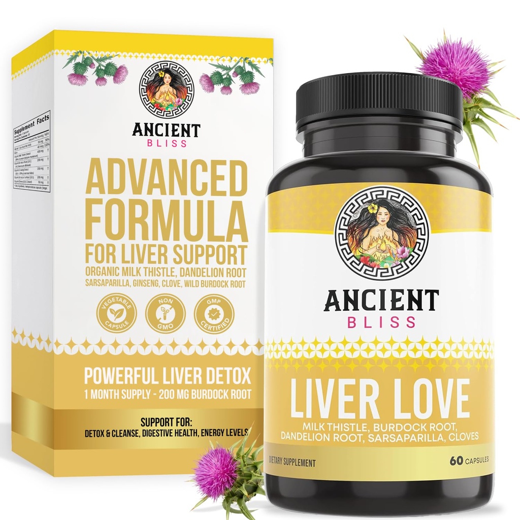 הקודם Bliss Liver Love - Natural Milk Thistle Liver Detox ו- Liver Health Cleanse תוסף - תמיכה חיה בריאה אצל גברים ונשים - 60 קפסולות - עם Burdock, Dandelion, Cloves ועוד