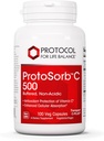 פרוטוקול Protosorb C 500 - ויטמין C גבוה - עבור Immune System & Bone בריאות תוספת * - עם Alpha-Lipoic Acid - Buffered, non-Acidic ויטמין C - 100 Veg Caps