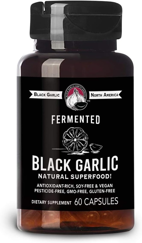קפסולות Black Garlic - Natural SUPERFOOD 60 קפסולות / 30 משרתות (1,000 מ"ג / משרת)