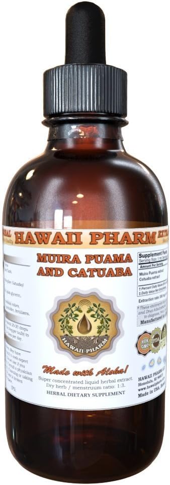 הוואי Pharm Muira Puama ו Catuaba נוזל לחלץ Tincture 4 Oz (120 מ"ל)