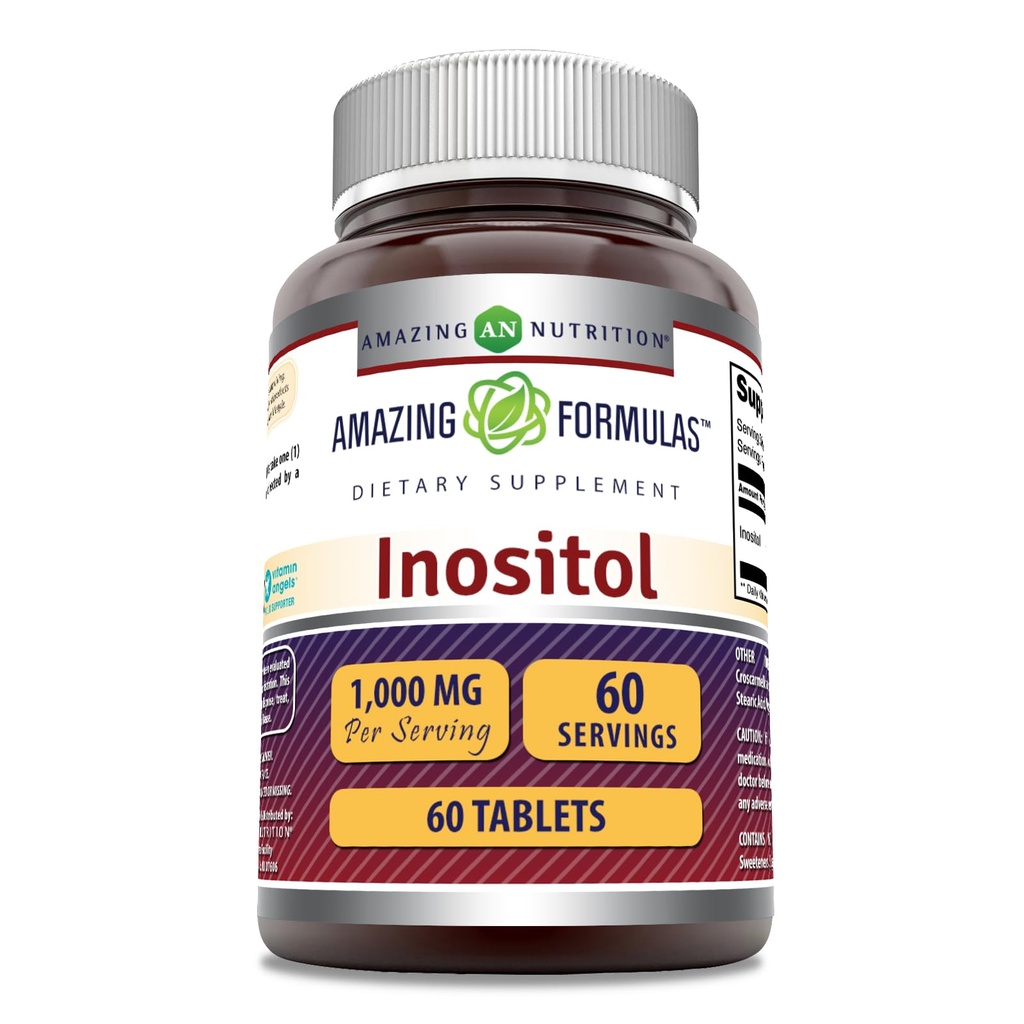 פורמולה מדהימה Inositol 1000 מ"ג תוספי Tablet | Non-GMO Glu |ten-Free | Made in USA (1 Pack, 60 Count)