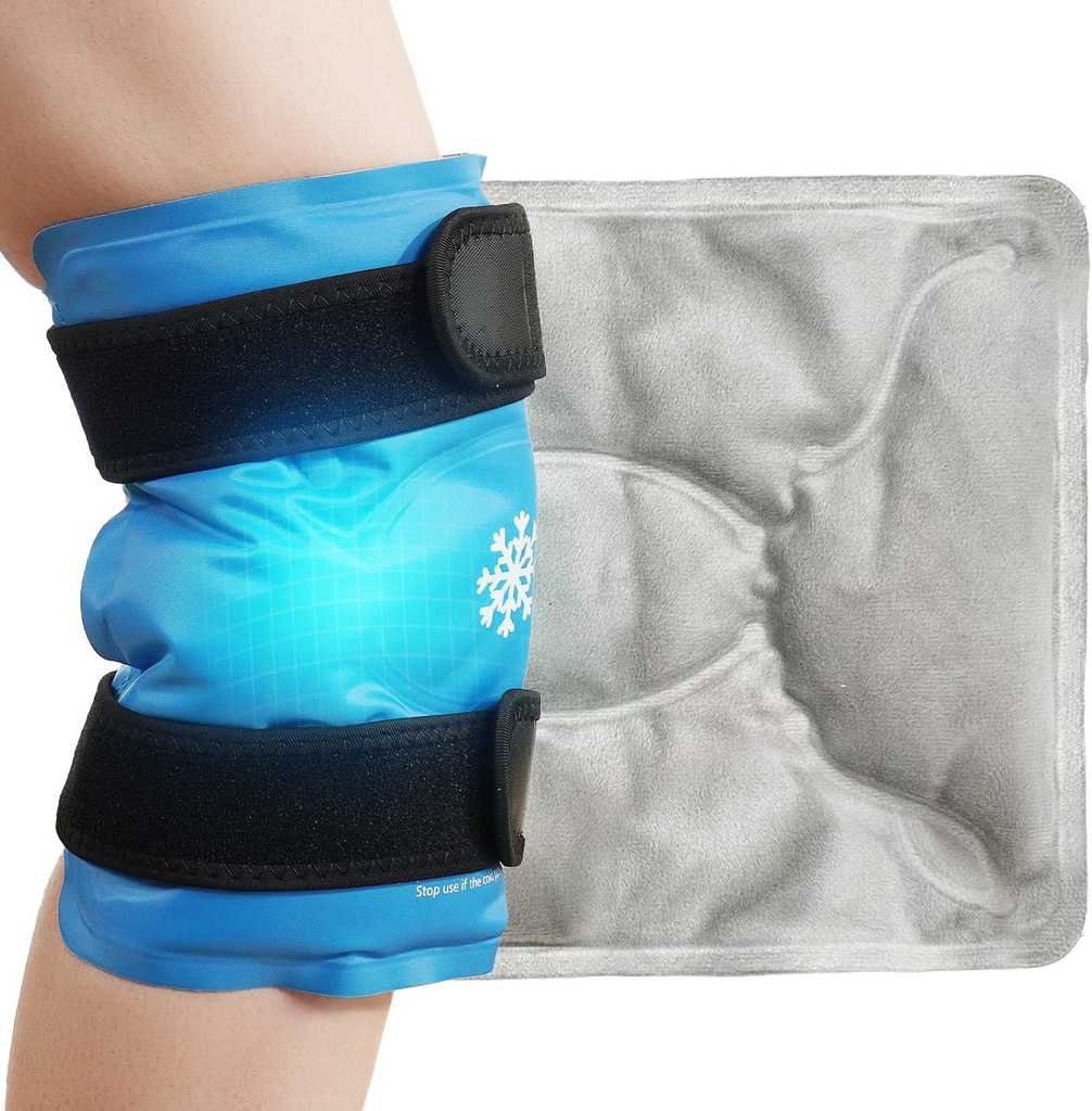 Ice Pack for Knee Pain Relief, Reusable Gel Ice Wrap for Leg Injuries, Swelling, החלפה ברכיבה, טיפול בדיכאון קר עבור דלקת פרקים, Meniscus Tear, ספורט פציעות