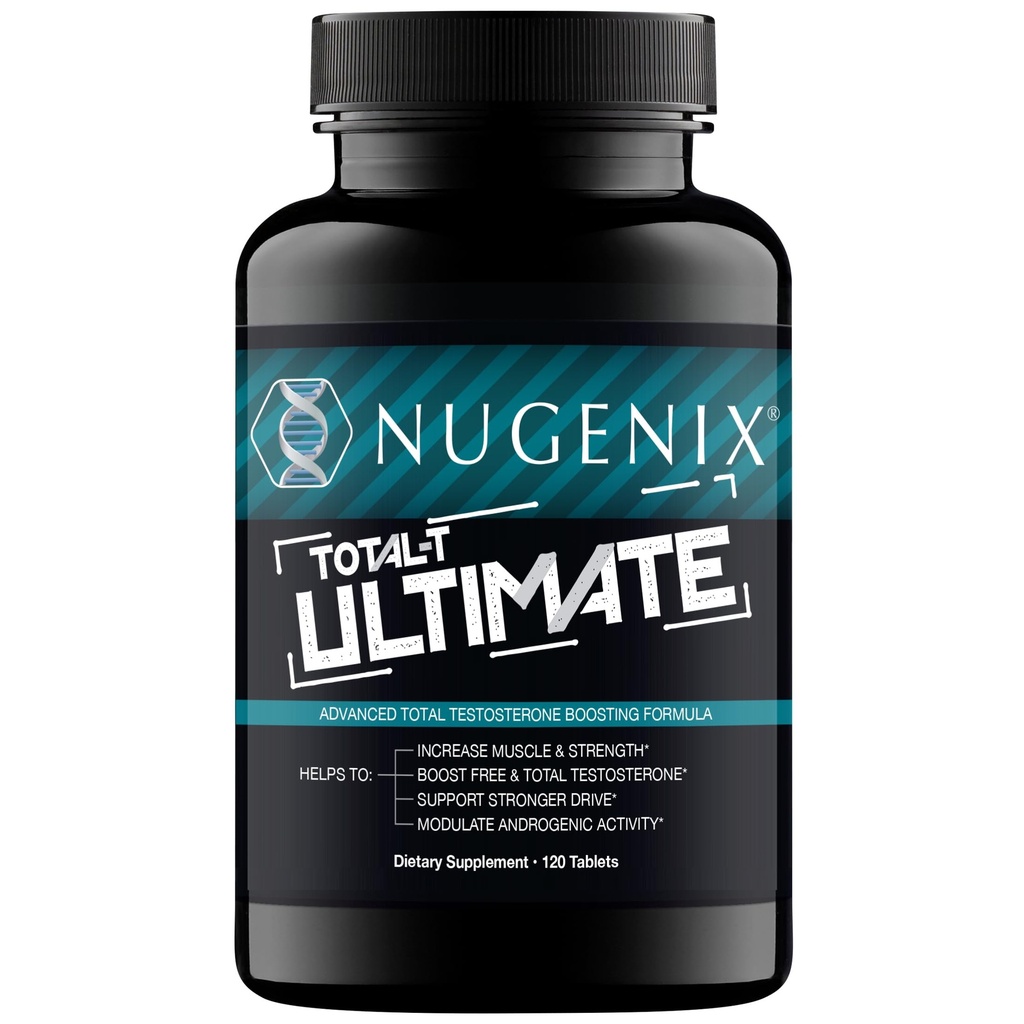Nugenix Total-T Ultimate - Advanced Free and Total טסטוסטרון Booster for Men - 120 טבליות